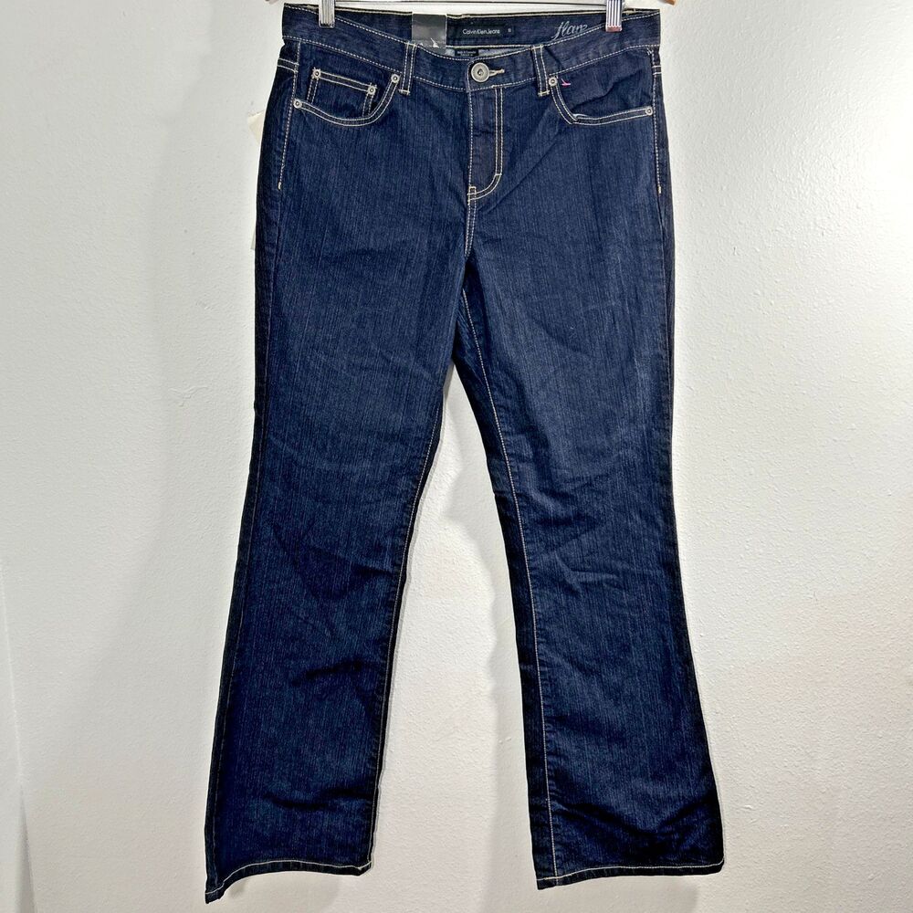 Calvin Klein Jeans Womens 10X34‎ Blue Flare Mid Rise